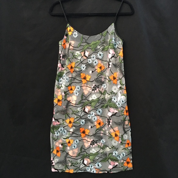 Forever 21 Embroidered Floral Mesh Cami Dress - Picture 2 of 11
